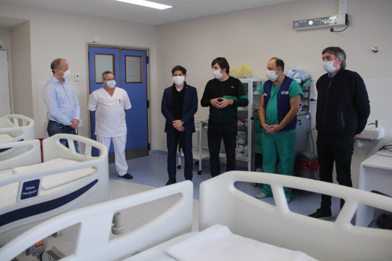 Martín Insaurralde recibió a Axel Kicillof y Máximo Kirchner para la inauguración de nuevas camas en la UTI del Hospital de Llavallol