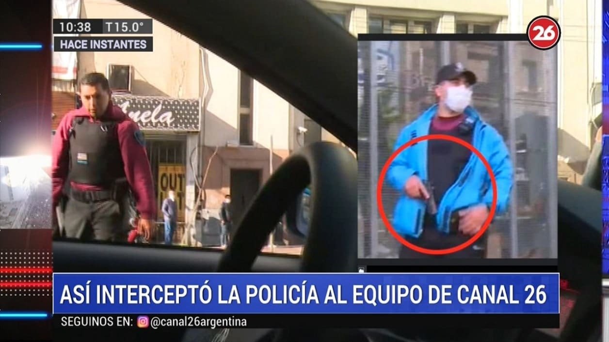 Armas en mano: así la Policía de la Ciudad interceptó a un equipo de Canal 26