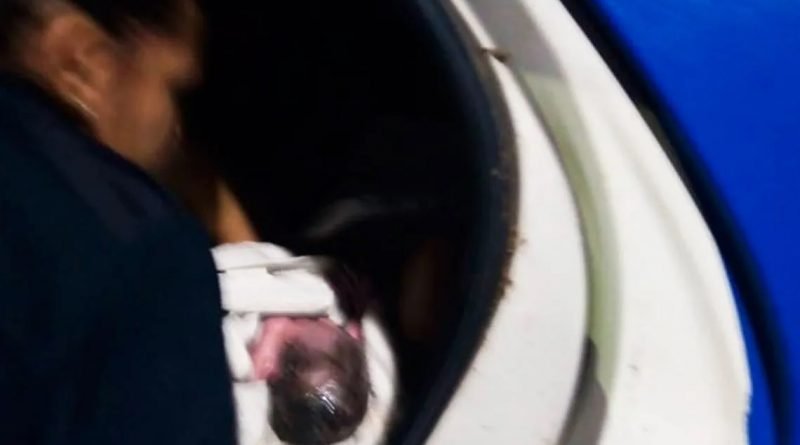 Una mujer tuvo a su beba dentro de un patrullero, asistida por dos policías