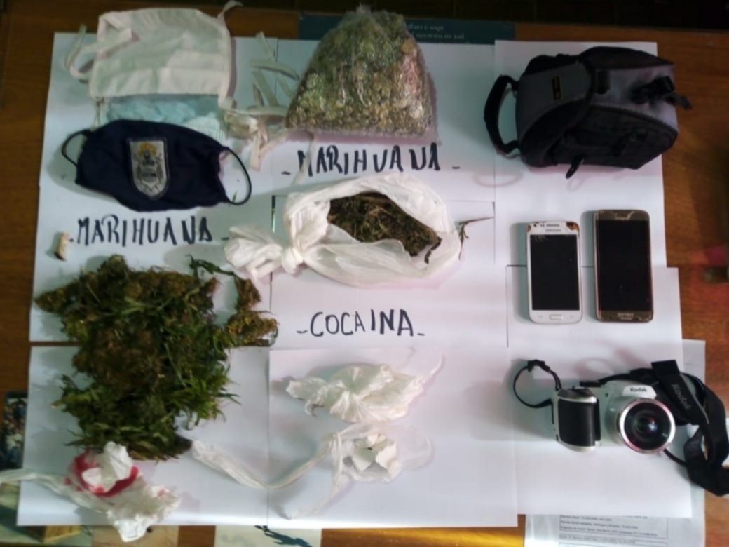 Violaron la cuarentena y llevaban droga camuflada en barbijos