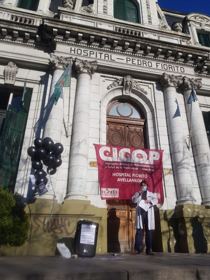 Trabajadores de la salud reclamaron en el Hospital Fiorito por la mejora de las condiciones laborales
