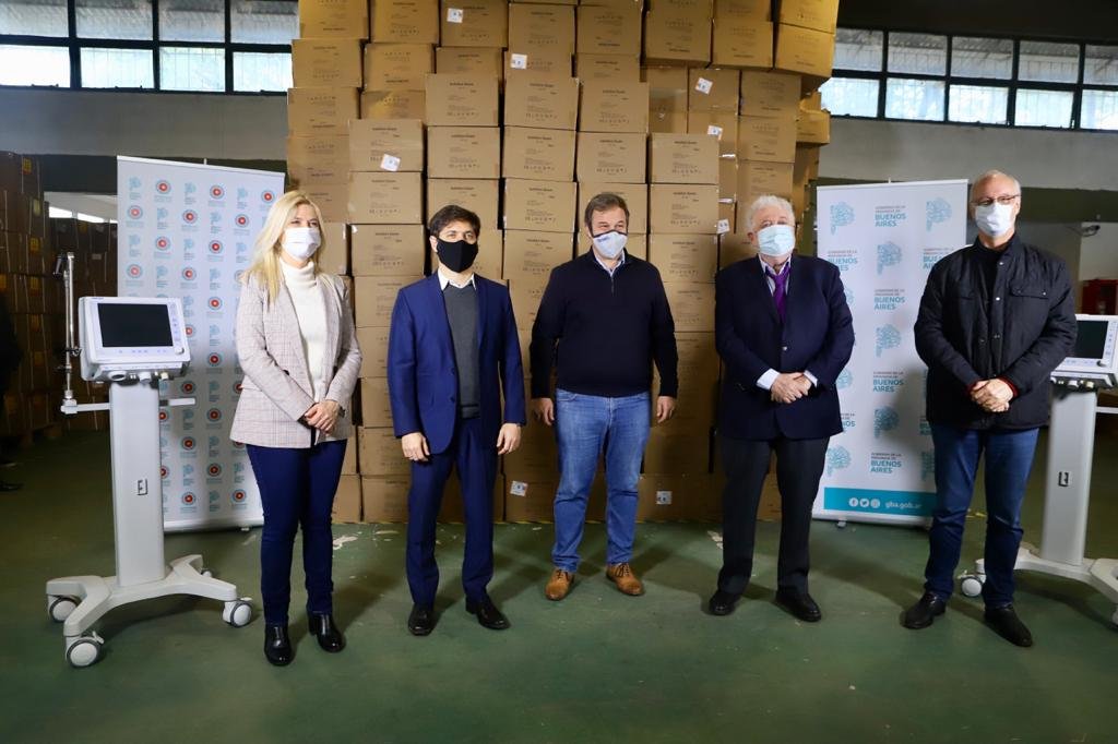 Kicillof y Cascallares sumaron respiradores para los hospitales de Brown