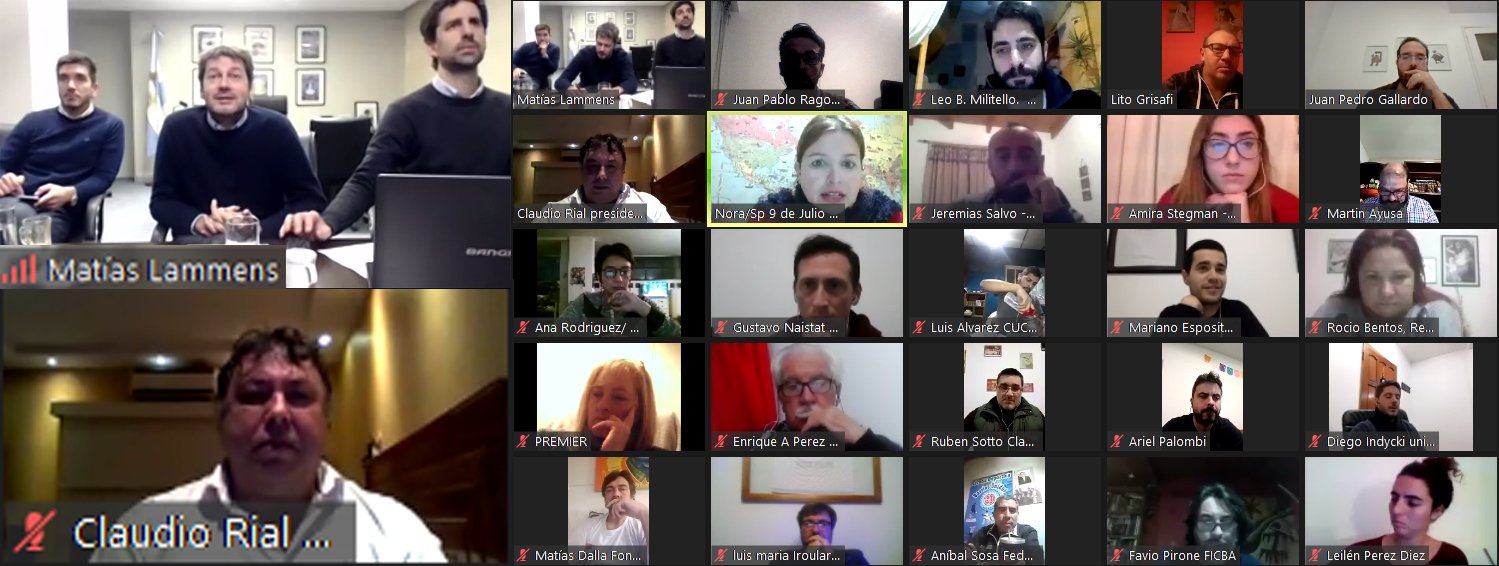 La Unión Nacional de Clubes de Barrio acordó una «agenda conjunta» con el ministro Matías Lammens para agilizar la ayuda a Instituciones