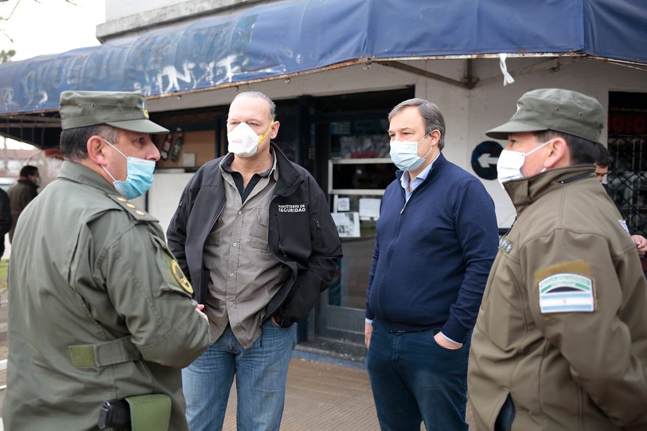 Berni y Cascallares recorrieron controles de Gendarmería en Brown