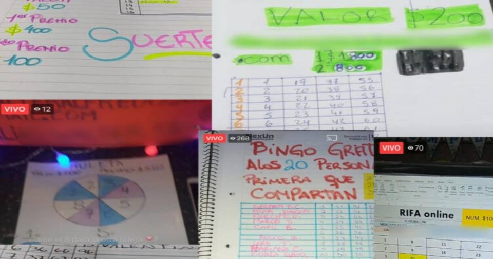 Bingos clandestinos en facebook