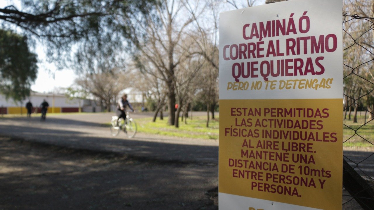 Lanús: regreso de la actividad deportiva individual en los parques municipales