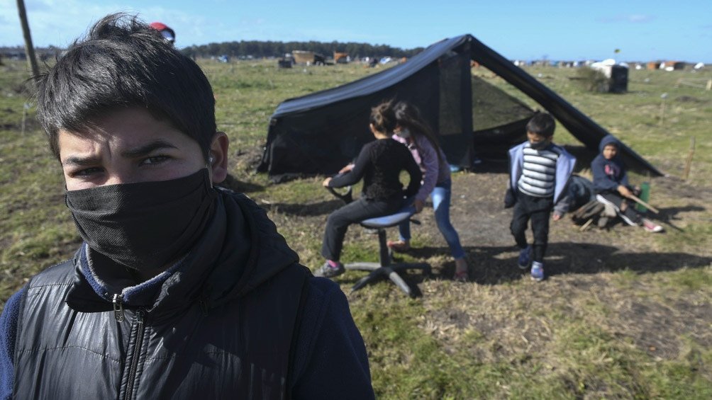 El 90 por ciento de las personas que ocupan el predio de Guernica son desempleados