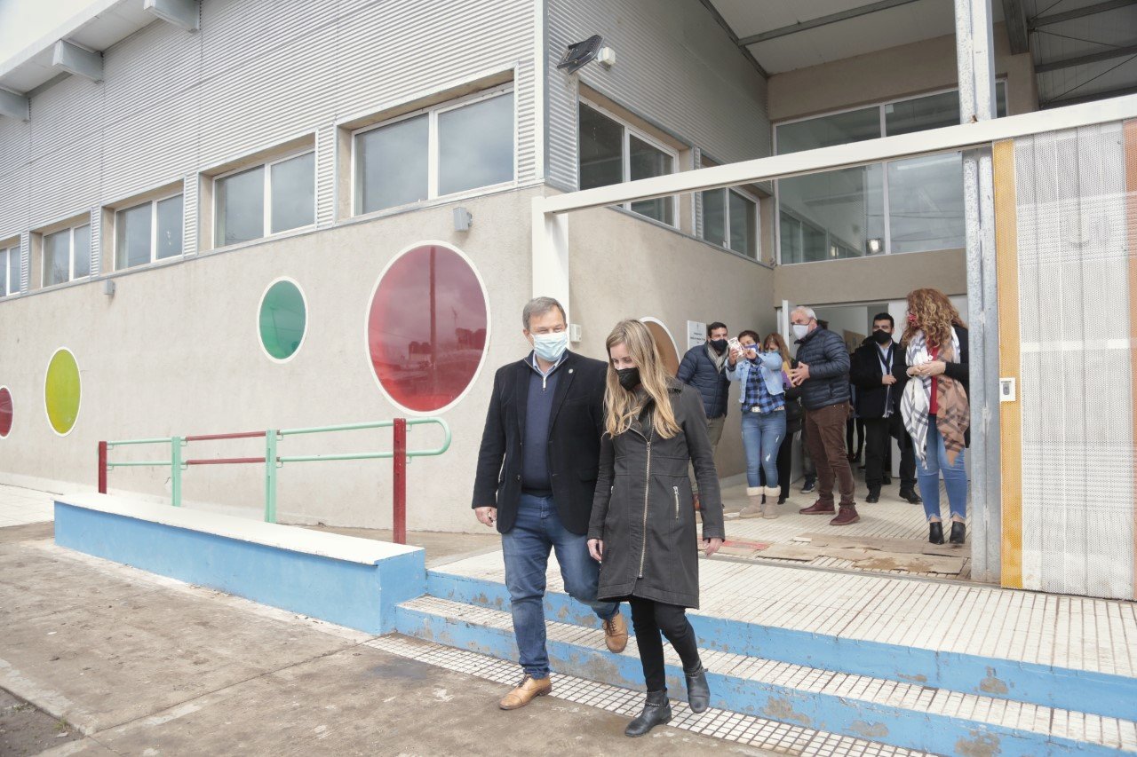 Cascallares y Vila recorrieron las obras de un nuevo Polo Educativo en Glew