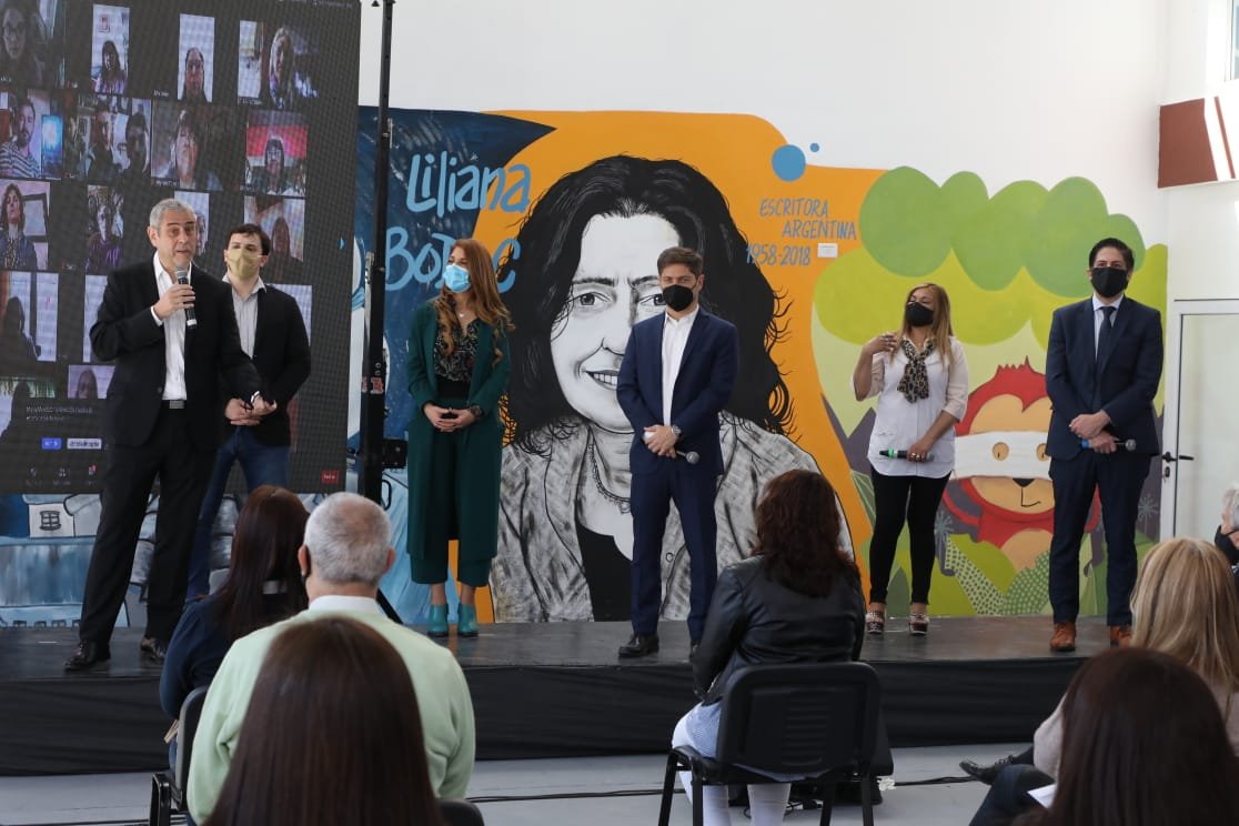 Ferraresi y Kicillof inauguraron el edificio de la Primaria 31, en Dock Sud