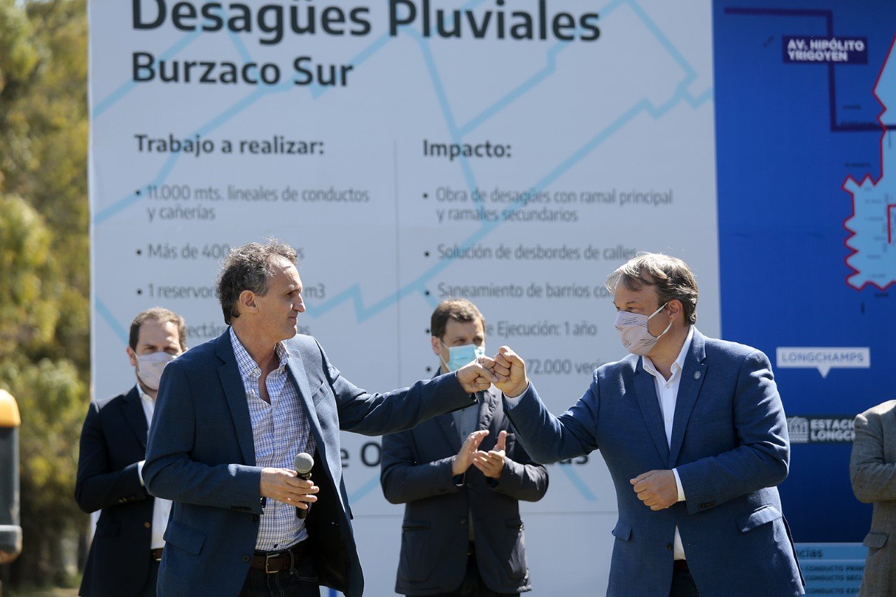 Cascallares, Katopodis y Guzmán lanzaron obra histórica para Longchamps y Burzaco