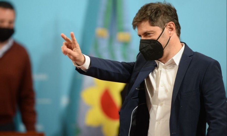 El gobernador Axel Kicillof está aislado preventivamente por un contacto estrecho con coronavirus