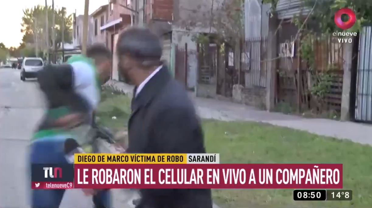 Avellaneda: le robaron el celular a un periodista y el hecho quedó registrado