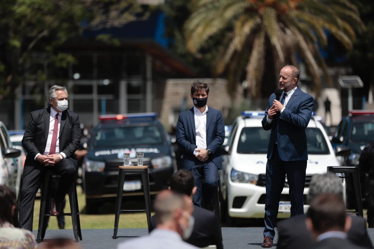 Martín Insaurralde lanzó el nuevo plan de seguridad de Lomas de Zamora con Alberto Fernández y Axel Kicillof