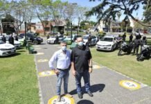 Zabaleta y Berni entregaron nuevos móviles policiales en Hurlingham