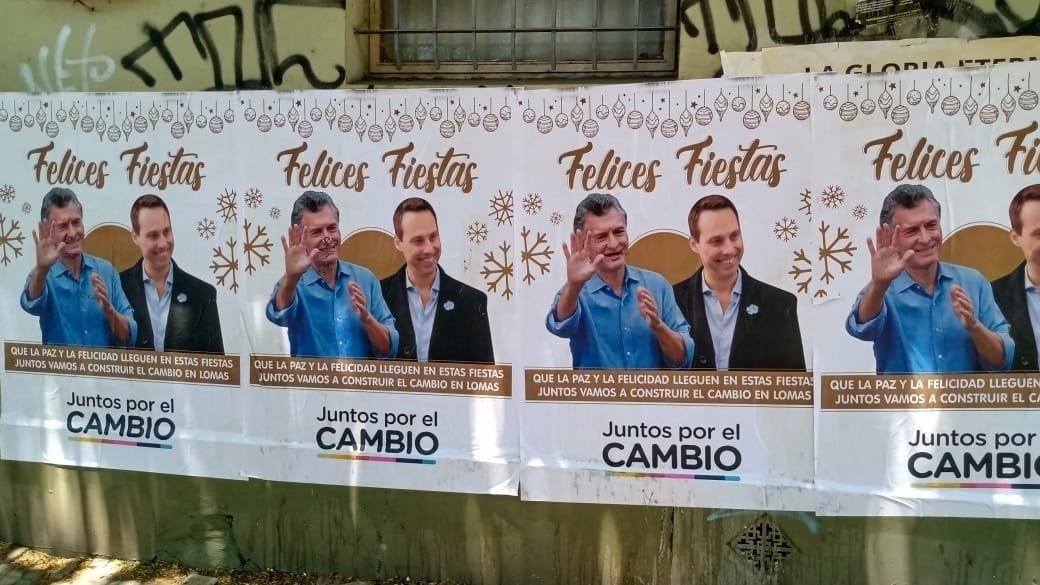 Lomas empapelada: Guillermo Viñuales salió a desmentir la campaña con su imagen y la de Mauricio Macri