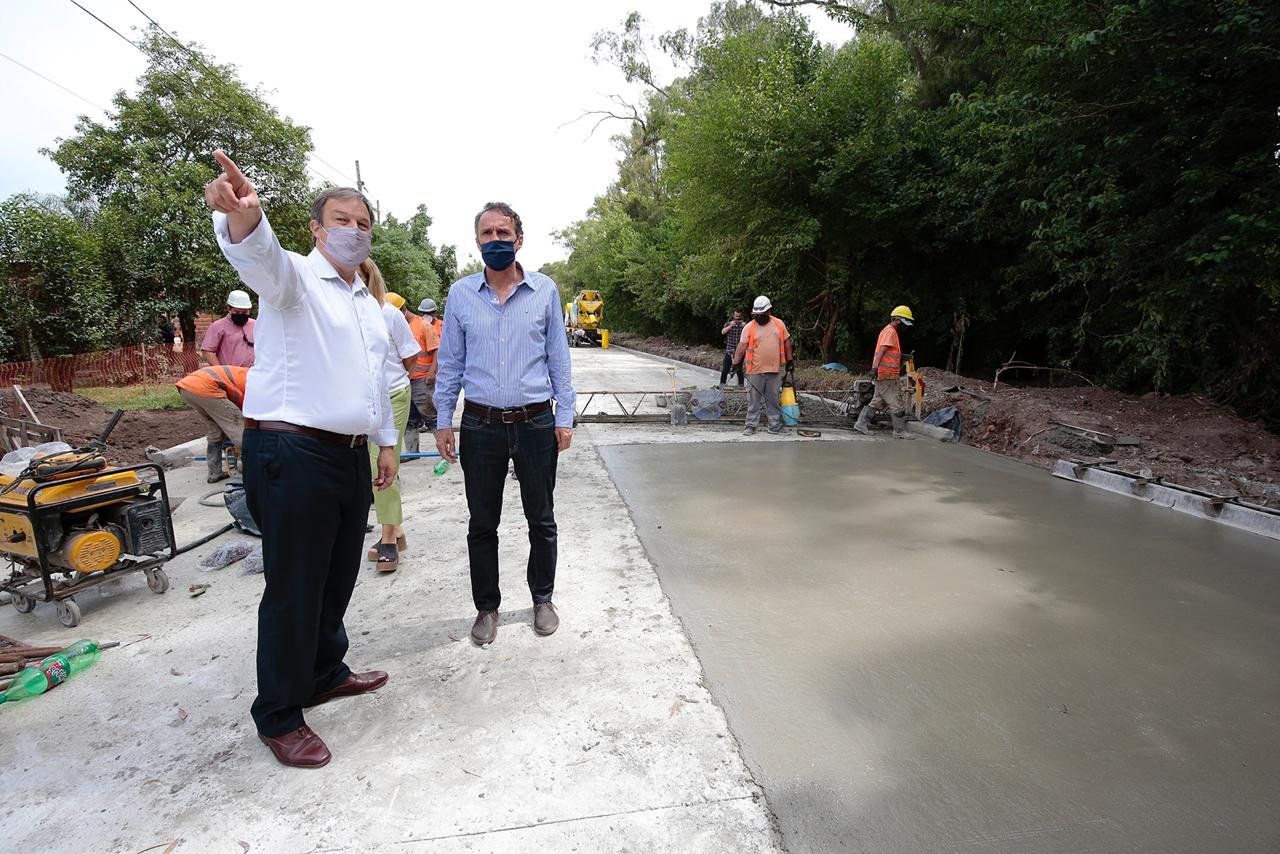 Cascallares y Katopodis recorrieron la histórica obra de la Avenida República Argentina