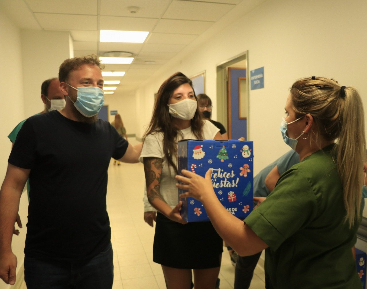 Federico Otermín y Daniela Vilar recorrieron los hospitales públicos de Lomas en la previa de la Nochebuena