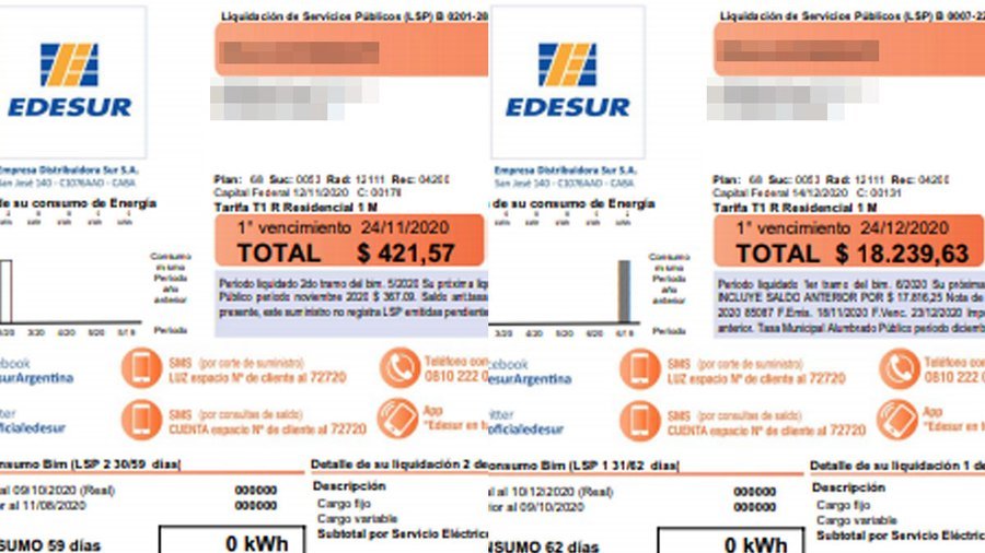 «Consumo no registrado»: Trezza repudió a EDESUR y pidió sanciones ejemplificadoras