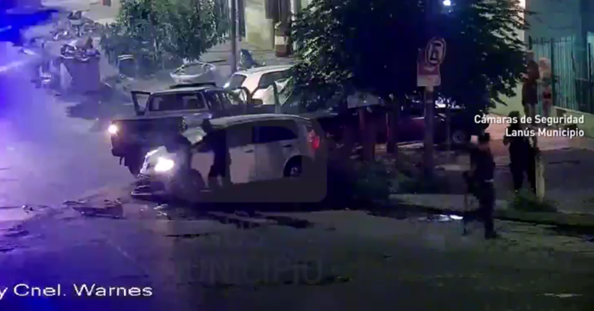 Así fue la persecución, el choque y la detención de los menores que intentaban fugarse