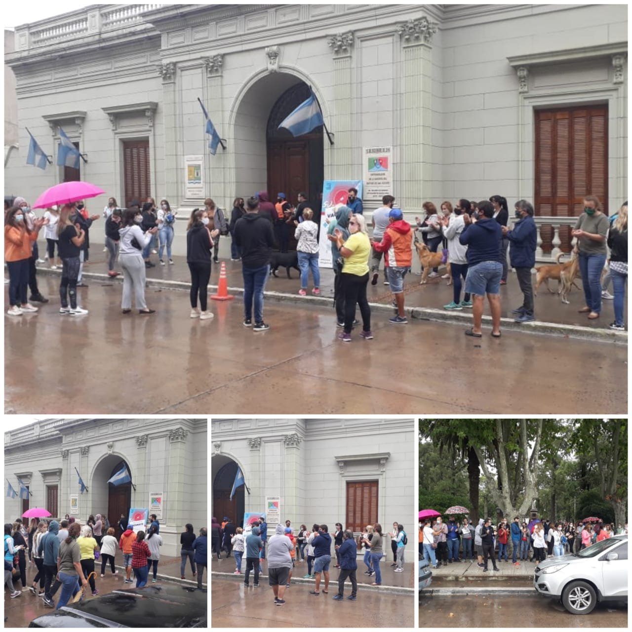 Reclamaron frente a la Municipalidad por más seguridad: “No puede ser que en pleno centro de San Vicente roben a mano armada”