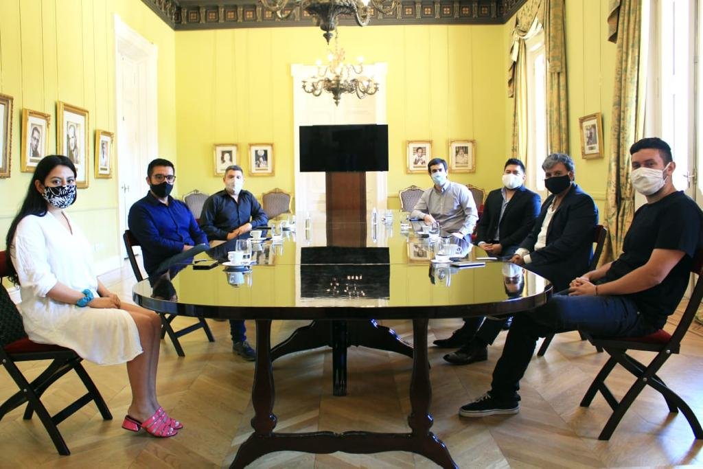 Balladares recibió a las nuevas autoridades de la Cámara Comercial e Industrial de Lanús