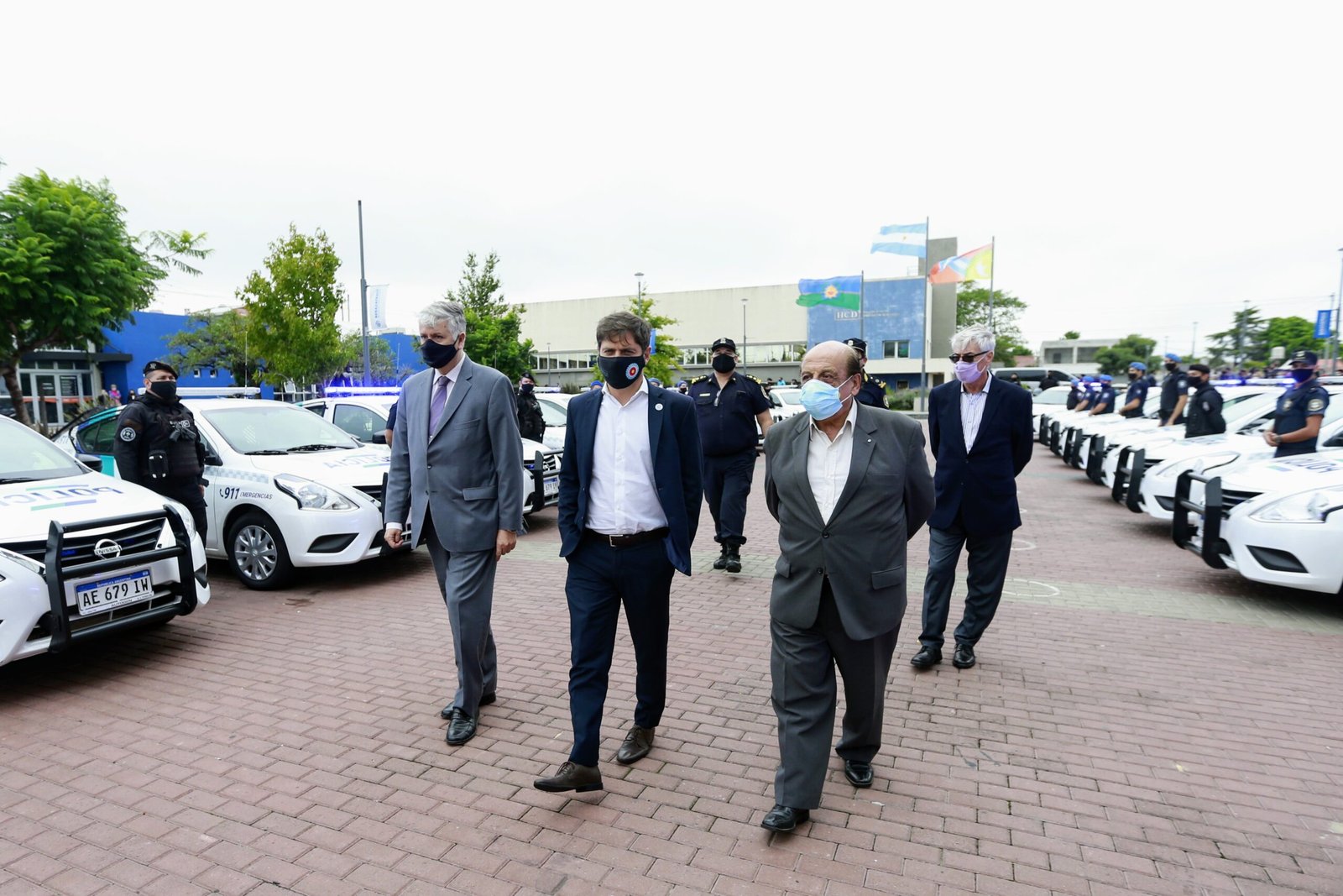 Berazategui: Kicillof y Mussi pusieron en funcionamiento nuevos patrulleros