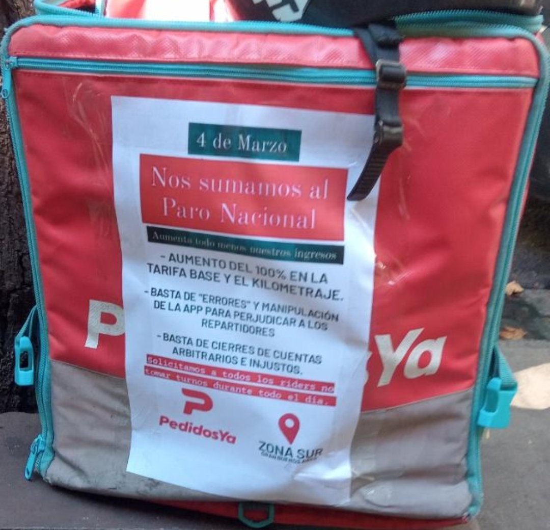 Paro de deliverys: trabajadores de Pedidos Ya efectuarán una jornada de protesta nacional por mejora salarial y por condiciones laborales