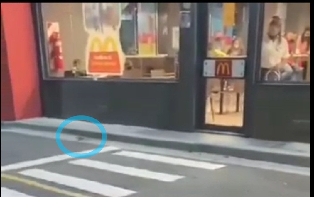 Monte Grande: filman a una rata entre las mesas del patio de comidas exterior del McDonald´s