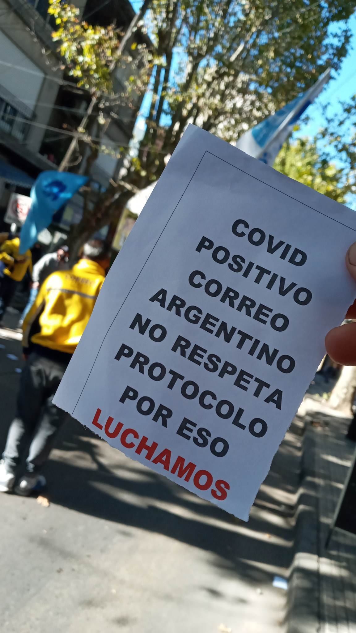Monte Grande: trabajadores de Correo Argentino reclaman por medidas sanitarias y de prevención del Covid