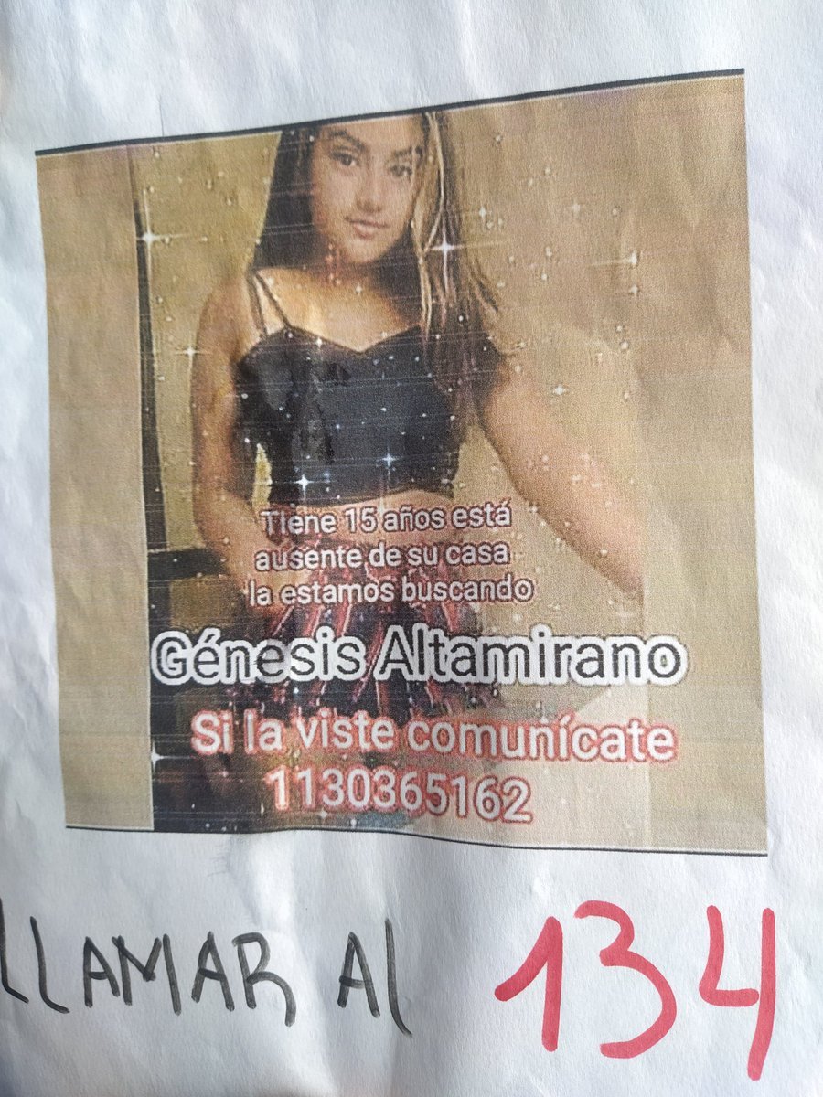Villa Fiorito: buscan desesperadamente a Génesis Altamirano, una chica de 15 años