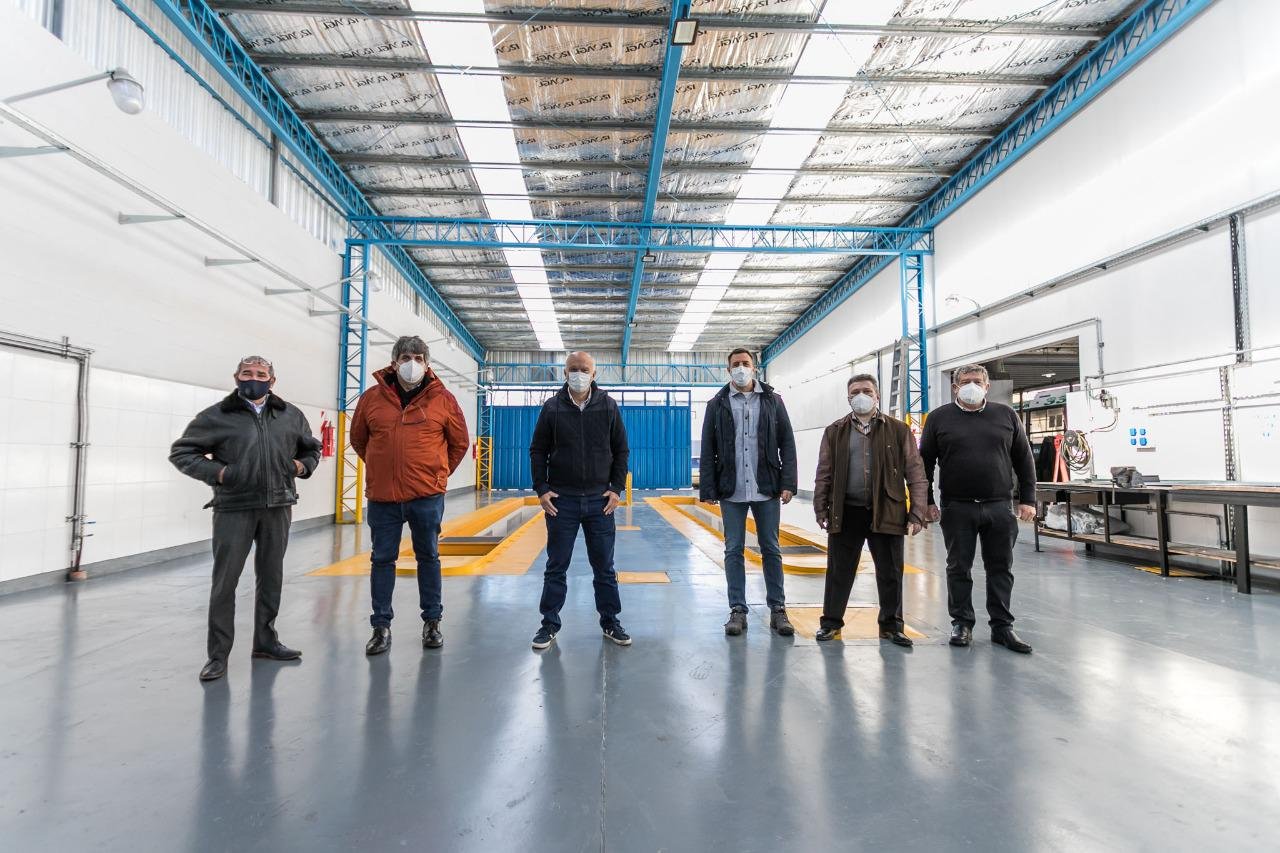 Grindetti recorrió obras en la Línea 45 y supervisó el cumplimiento de protocolos sanitarios