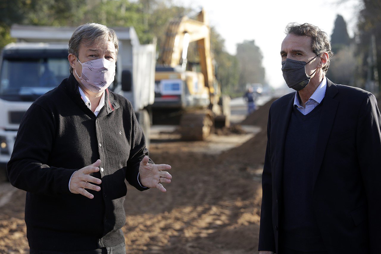 Cascallares y Katopodis recorrieron obras en Almirante Brown