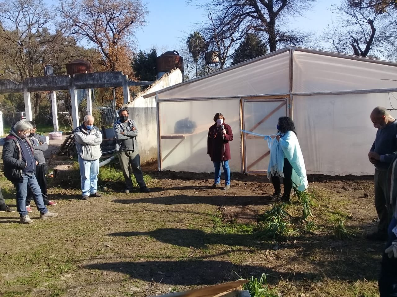 Presidenta del INTA en la inauguración de plantinera en La Matanza