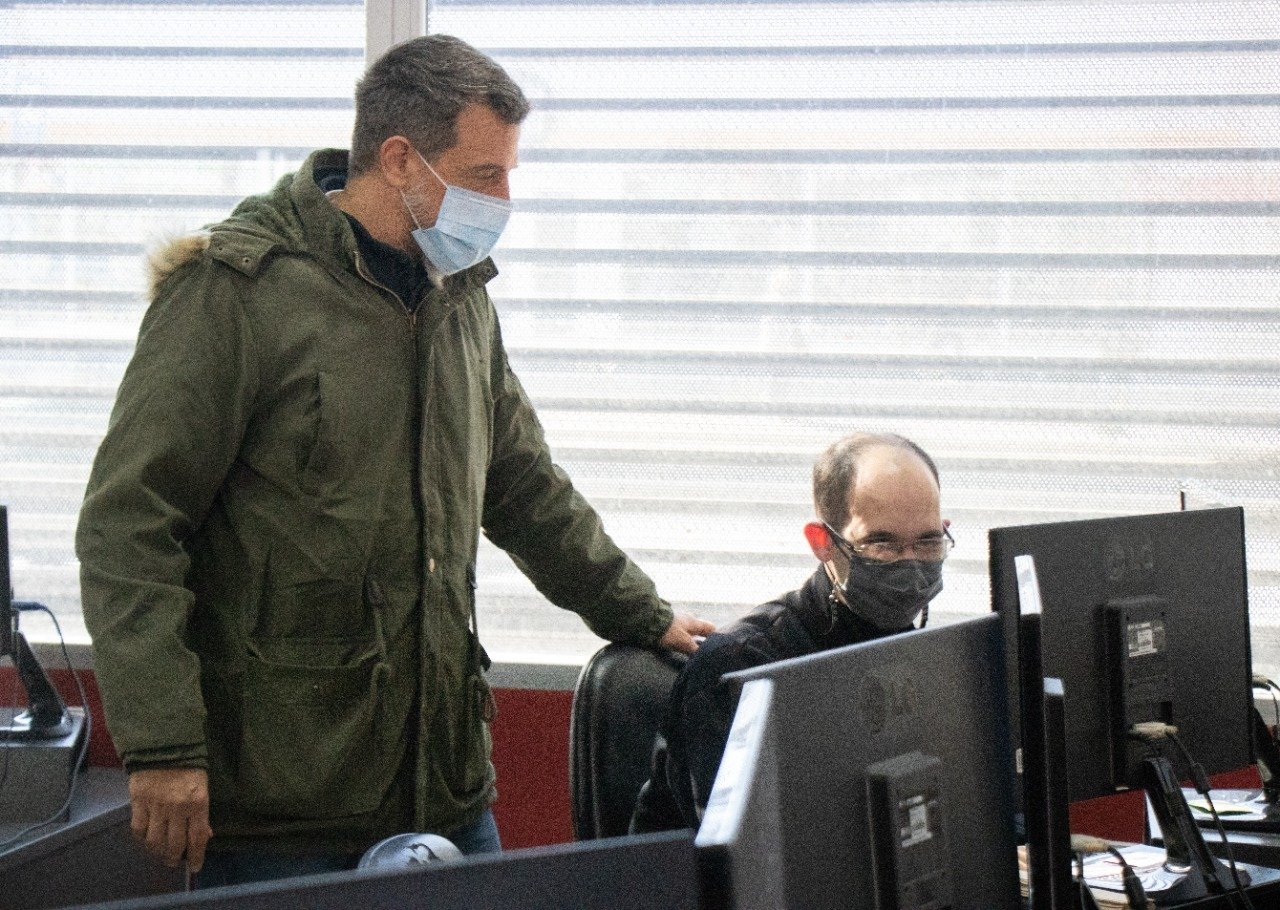 Kravetz recorrió el Centro de Monitoreo y agradeció el trabajo de los videovigilantes