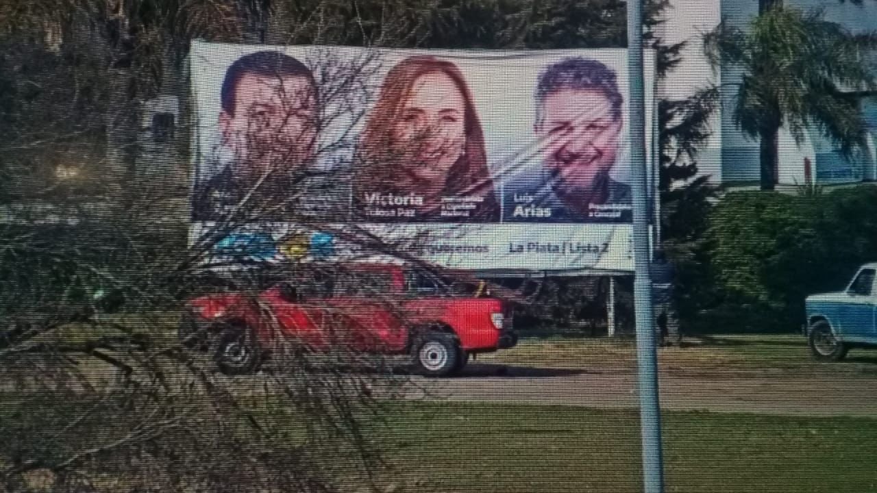 Campaña sucia en La Plata: quedó registrado en video el momento en que punteros destruyen y roban cartelería de Santilli