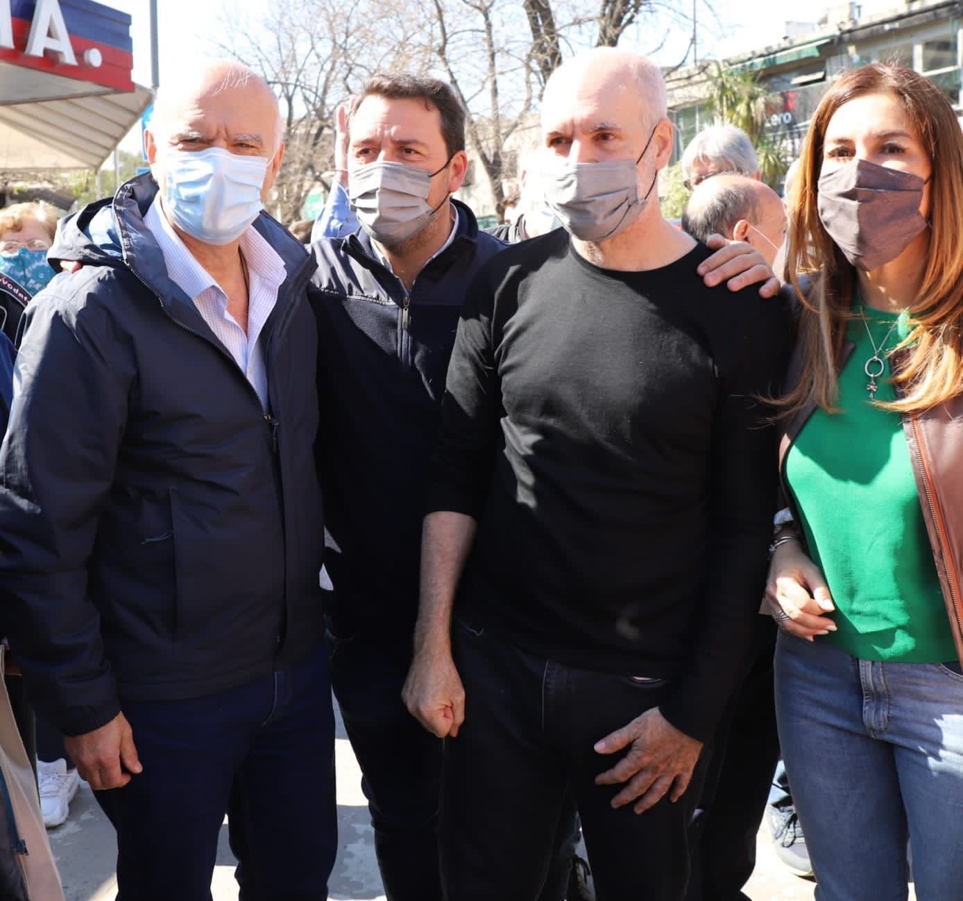 En Adrogué, Grindetti y Larreta visitaron comercios y se reunieron con militantes y referentes de Juntos