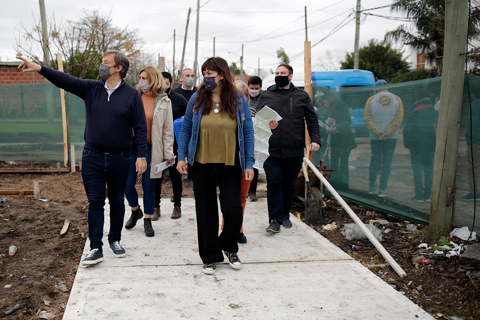 Cascallares recorrió obras en Glew y un nuevo centro para emprendedores
