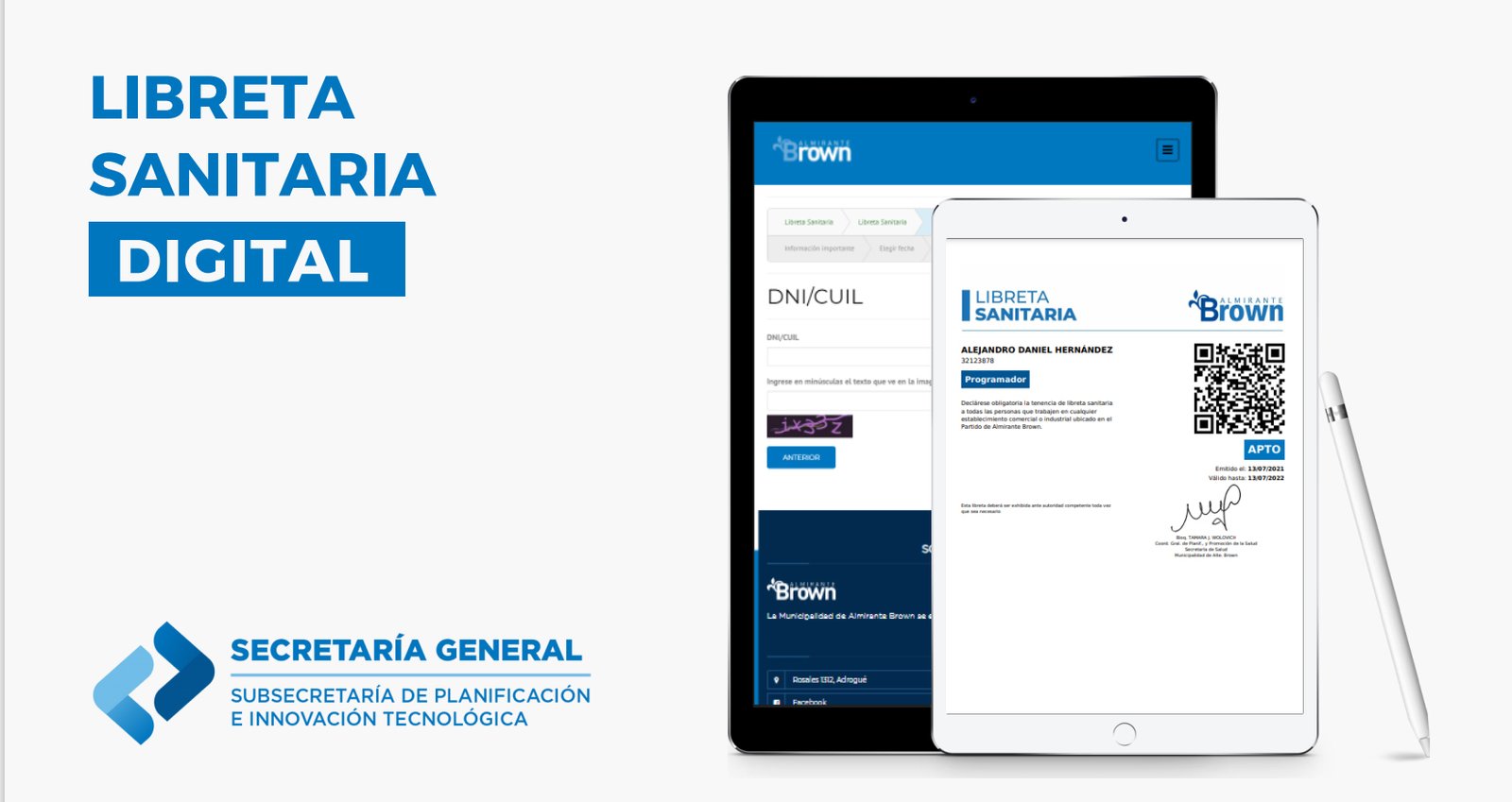 En Almirante Brown ya se puede gestionar en forma online la Libreta Sanitaria