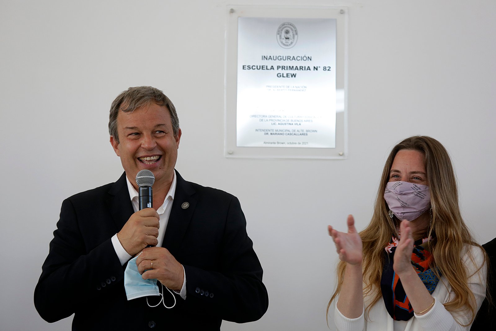 Cascallares y Vila inauguraron una nueva escuela primaria en Glew