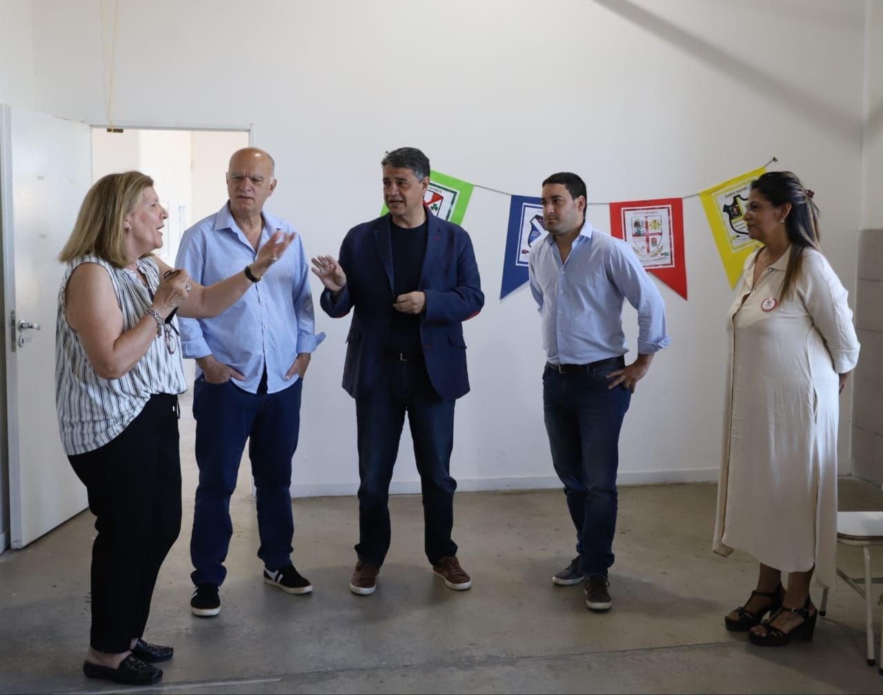 Con eje en la educación y el trabajo, Néstor Grindetti recibió la visita de Jorge Macri