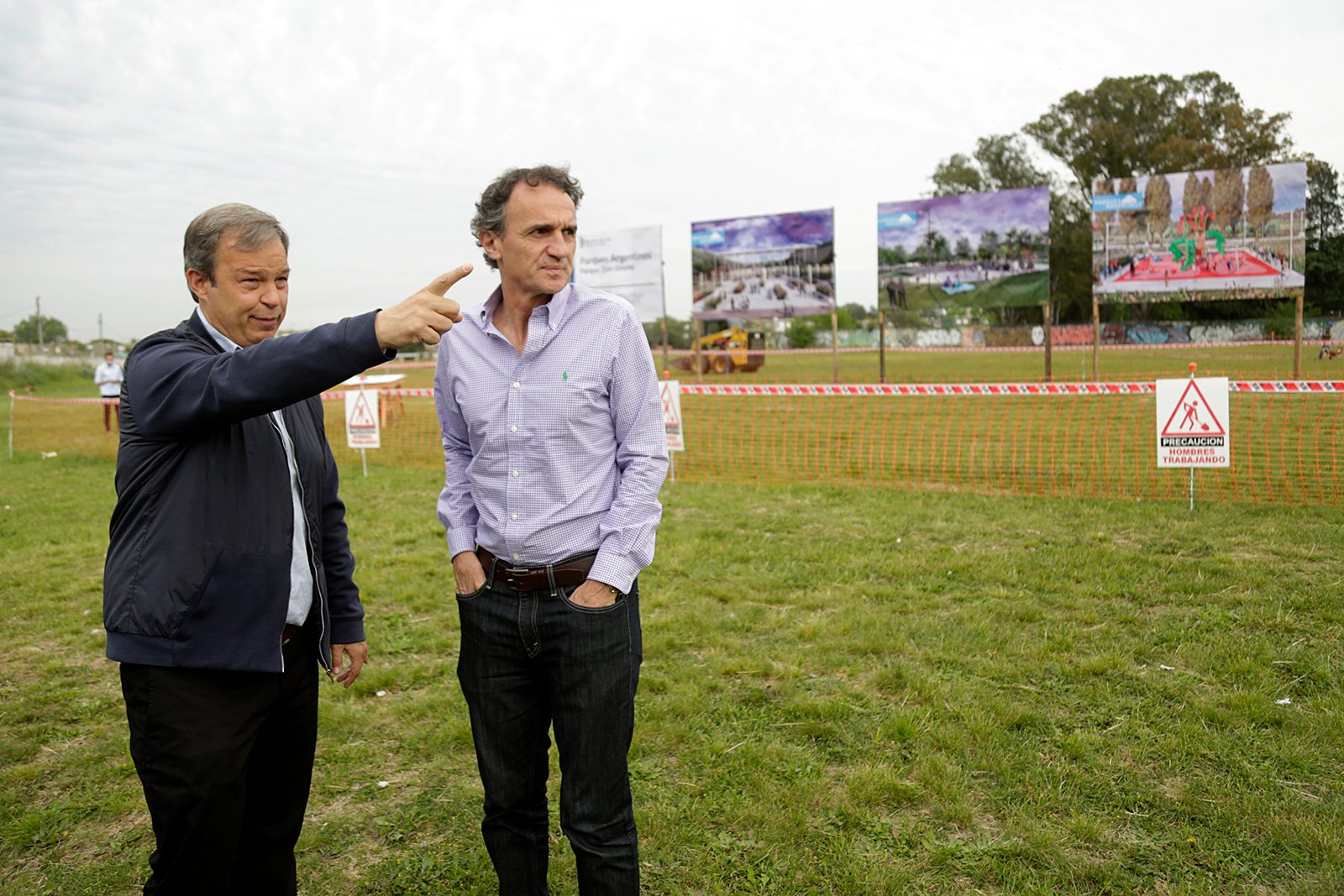 Cascallares y Katopodis recorrieron las obras del imponente Parque Municipal Don Orione