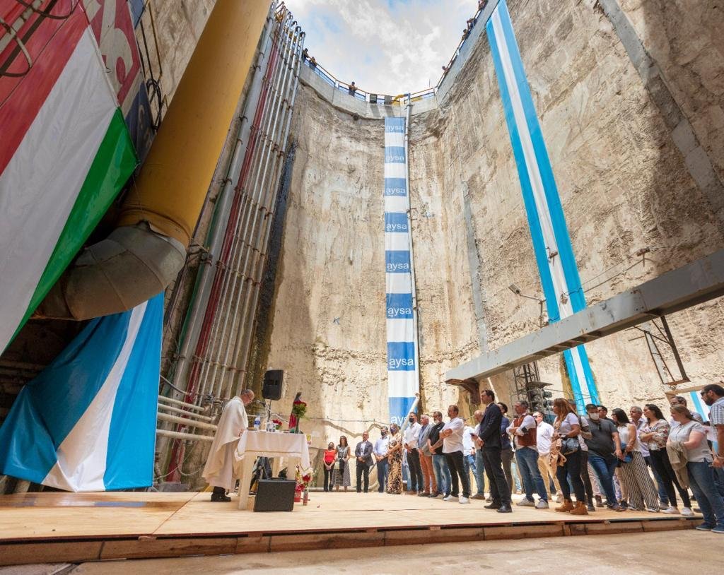 Quilmes: trabajadores del Sistema Agua Sur de AySA participaron de una misa subterránea