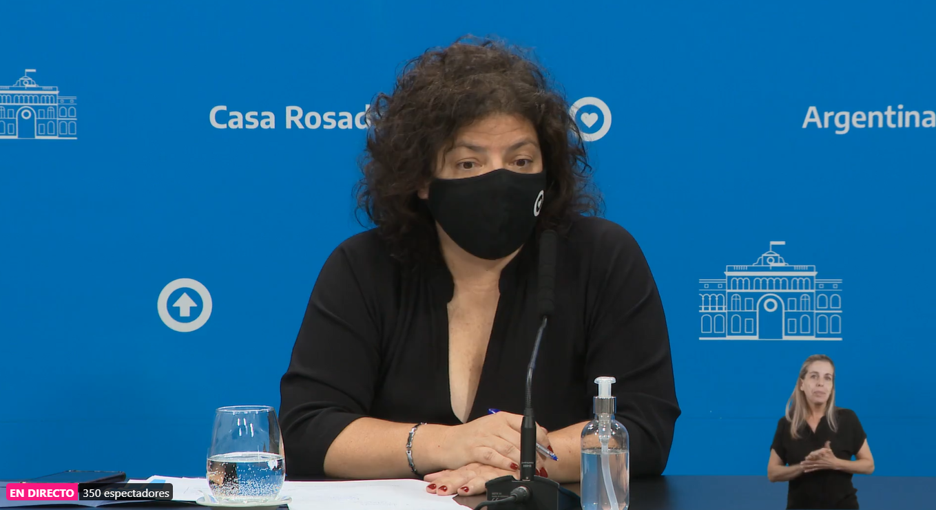 Vizzotti dijo que el país atraviesa «una tercera ola» de coronavirus y destacó avance de vacunación