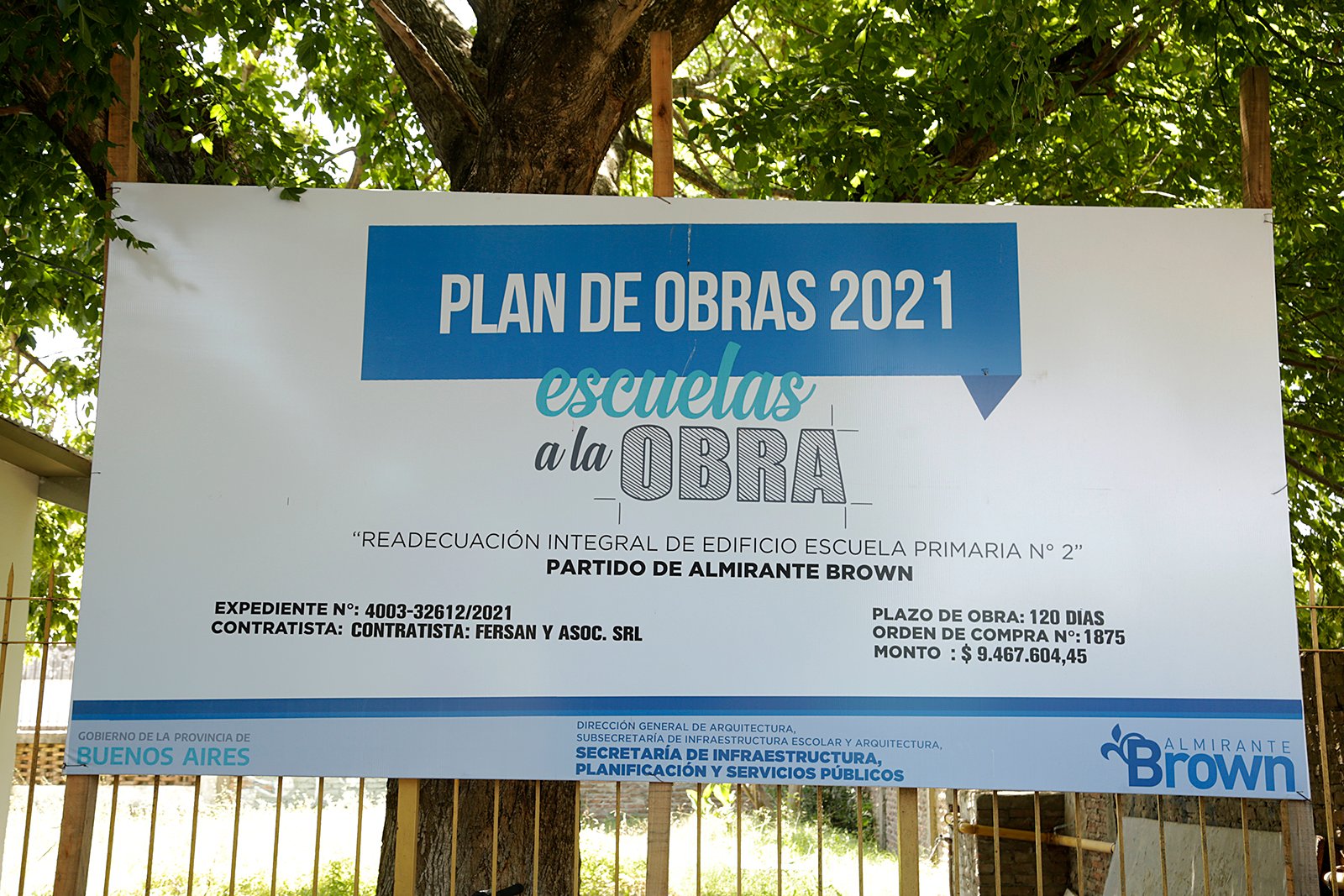 El Municipio Brown multiplica las obras en escuelas antes del inicio del ciclo lectivo 2022
