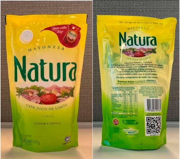 Prohíben un lote de mayonesa Natura por falsificacíon