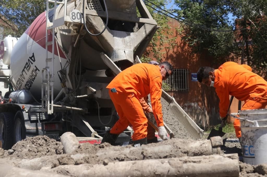 El Municipio de Lanús avanza en siete frentes de obras de pavimentos de hormigón