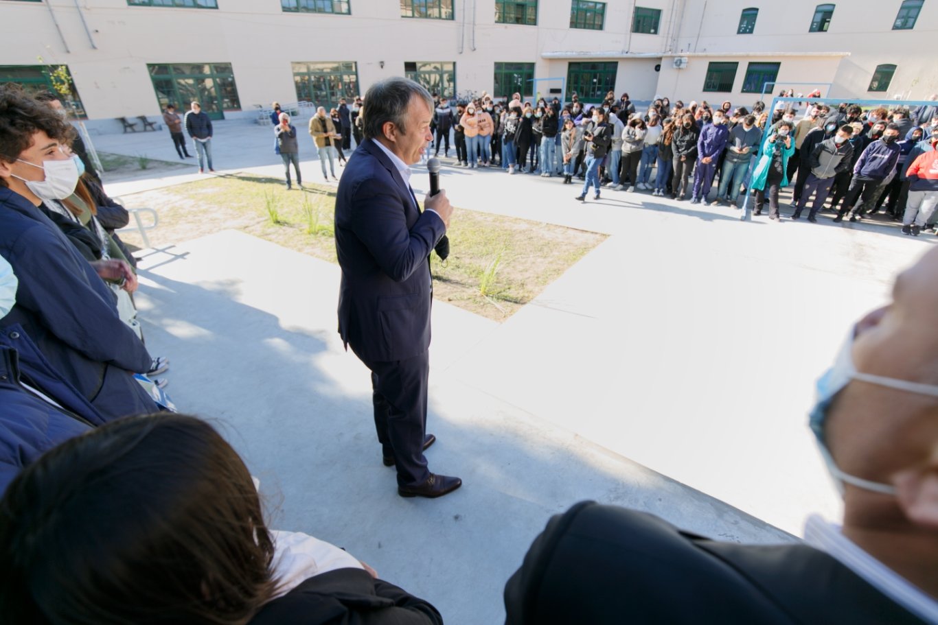 Cascallares y Fabiani presentaron las históricas obras concretadas en el Colegio Nacional