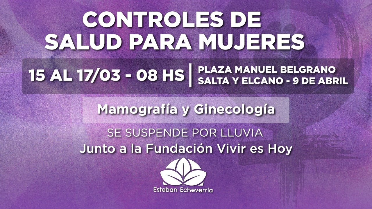 En 9 de Abril: esta semana se realizarán jornadas de control de salud para mujeres