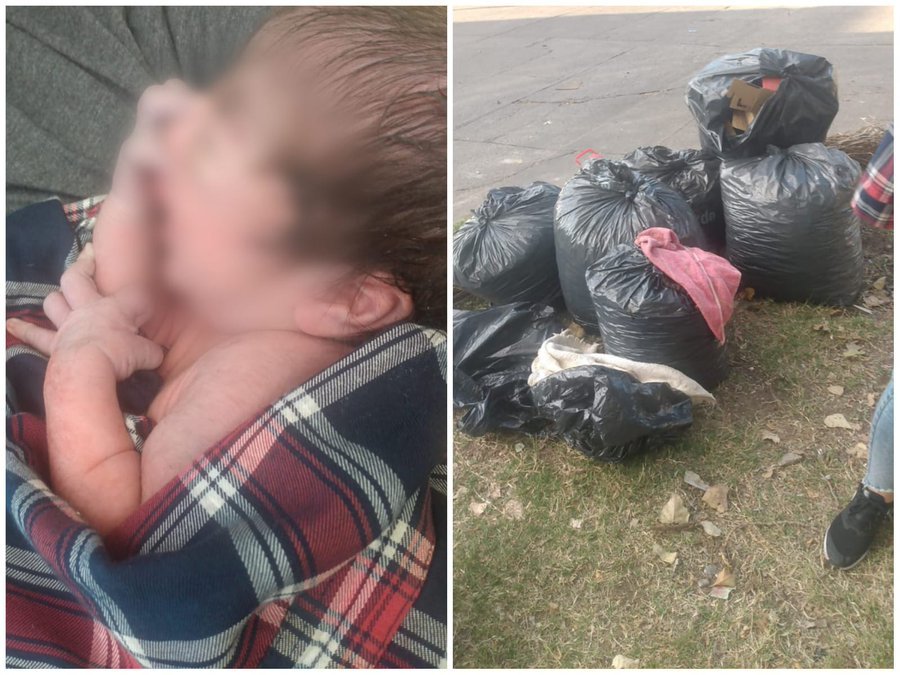 En Morón: encontraron a una beba recién nacida en una bolsa de basura