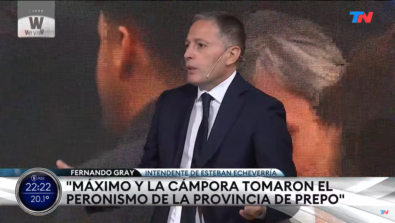 Fernando Gray arremetió nuevamente contra Máximo Kirchner: «La Cámpora tomo el Partido Justicialista bonaerense de prepo»